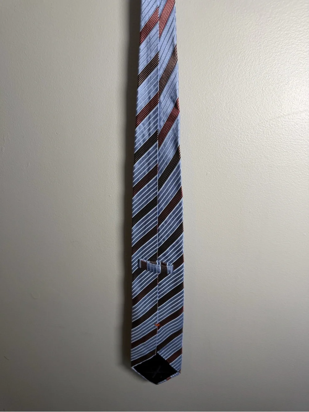 Ermenegildo Zegna Luxury Silk Cotton Striped Tie 3.5